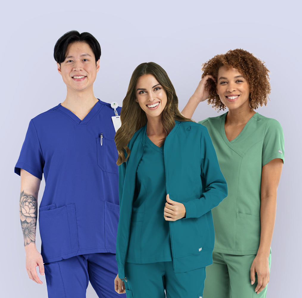 Maevn Scrub Uniform Jackets, Group Scrub Uniforms, Front Picture
