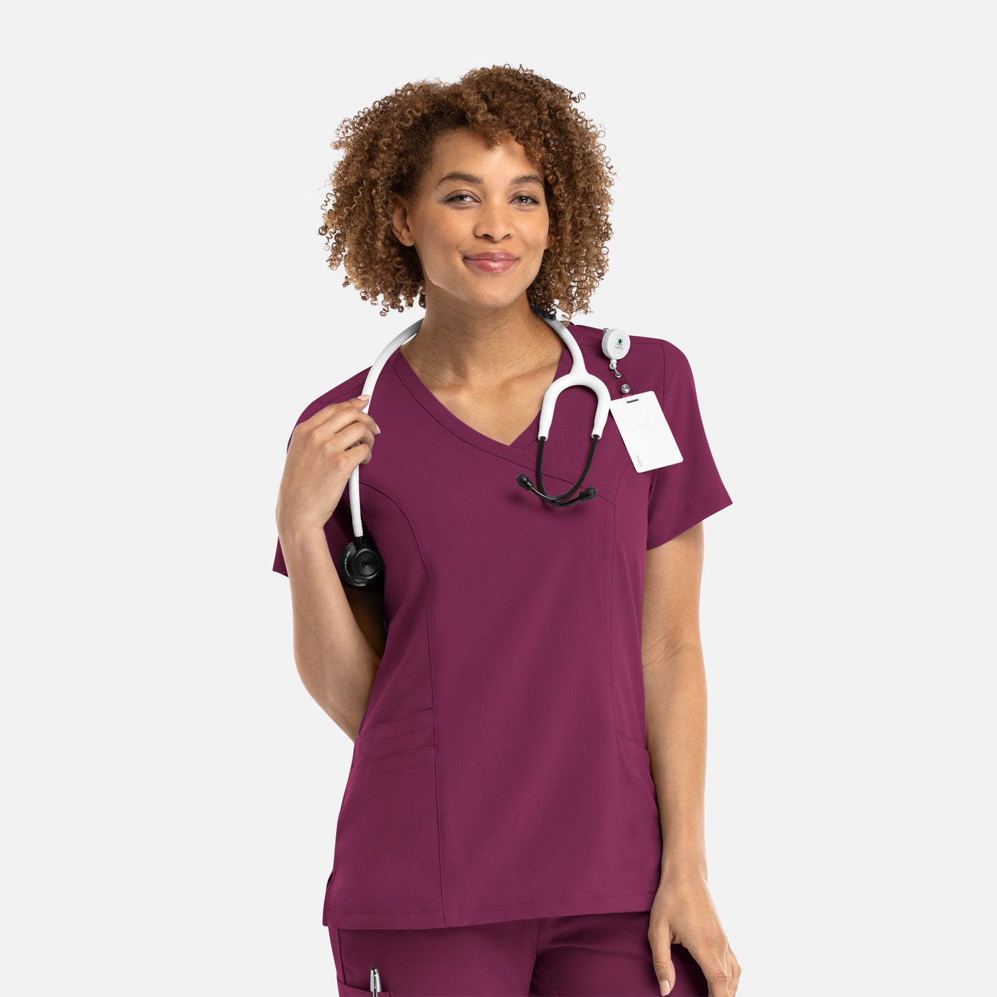 MAEVN WOMEN’S MOCK WRAP TOP 5002 (CORE COLORS)