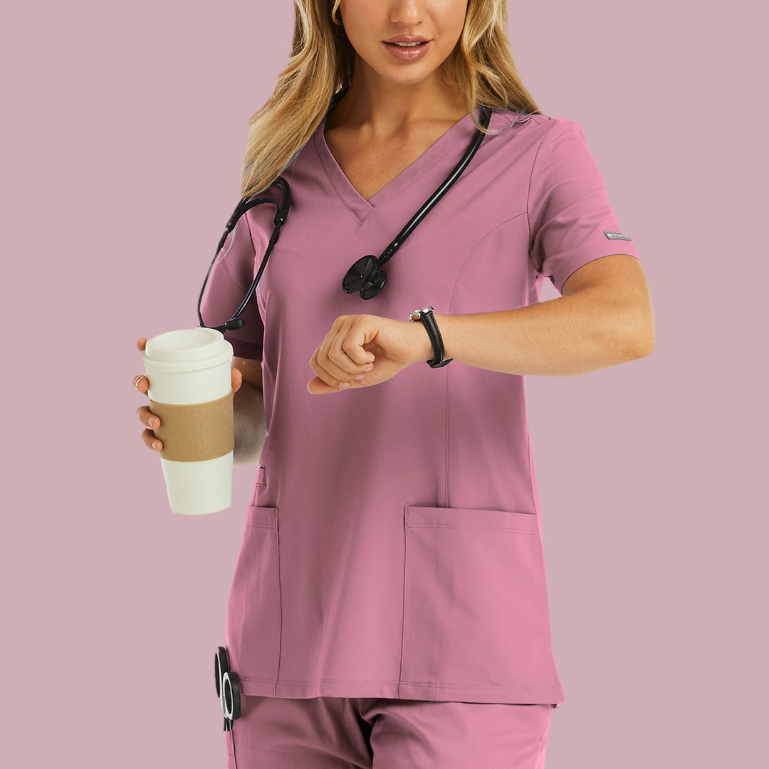 MAEVN WOMEN’S DOUBLE V-NECK TOP 5001 (FALL COLORS)